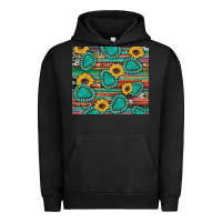 Pigment Black western gemstone sunflowers serape cowhide glitter wooden Urban Hoodie - Artiststas