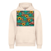 Sandshell western gemstone sunflowers serape cowhide glitter wooden Urban Hoodie - Artiststas
