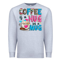 Heather Grey coffee is a hug in a Premium Sweatshirt - Zillion Design Studio