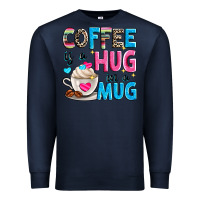 Navy coffee is a hug in a Premium Sweatshirt - Zillion Design Studio