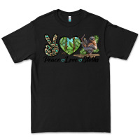 Black Peace Love Sloths Premium Tee - LillyAllenDesigns