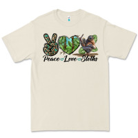 Bone Peace Love Sloths Premium Tee - LillyAllenDesigns