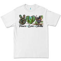White Peace Love Sloths Premium Tee - LillyAllenDesigns