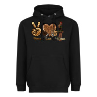 Black peace love melanin Heavyweight Hoodie - texasbilliewilder