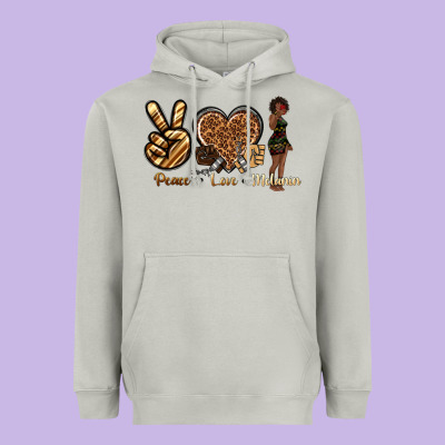 Heavyweight Hoodie peace love melanin