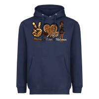 Navy peace love melanin Heavyweight Hoodie - texasbilliewilder