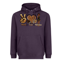Plum peace love melanin Heavyweight Hoodie - texasbilliewilder