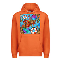 Carrot summer with leopard seamless pattern Premium Hoodie - BundleAndBundleShop