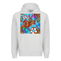 Dove Grey summer with leopard seamless pattern Premium Hoodie - BundleAndBundleShop