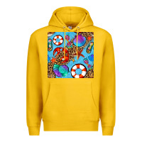 Lemon summer with leopard seamless pattern Premium Hoodie - BundleAndBundleShop
