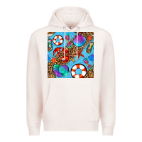 Pale Pink summer with leopard seamless pattern Premium Hoodie - BundleAndBundleShop