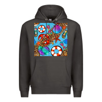 Smoke summer with leopard seamless pattern Premium Hoodie - BundleAndBundleShop