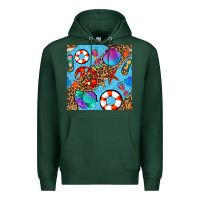 Sports Green summer with leopard seamless pattern Premium Hoodie - BundleAndBundleShop