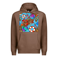 Chestnut summer with leopard seamless pattern Premium Hoodie - BundleAndBundleShop