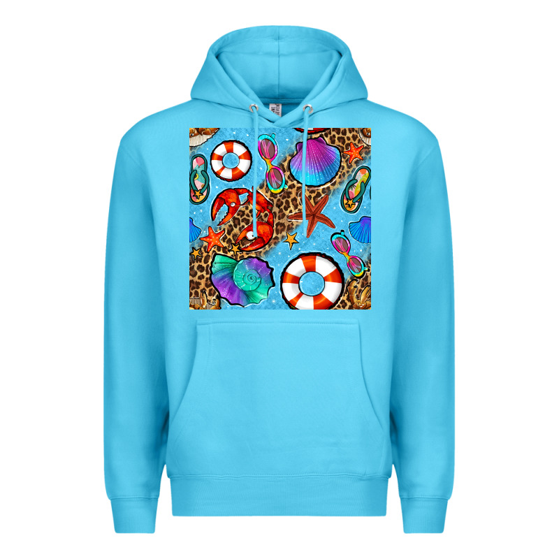 Summer With Leopard Seamless Pattern Premium Hoodie by BundleAndBundleShop | Teevron