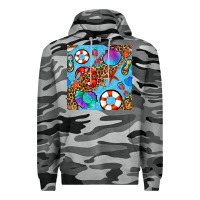Slate Camo summer with leopard seamless pattern Premium Hoodie - BundleAndBundleShop
