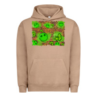 Pigment Burro shamrock glitter leopard and wood background Urban Hoodie - Artiststas