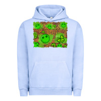 Pigment Grape Ice shamrock glitter leopard and wood background Urban Hoodie - Artiststas