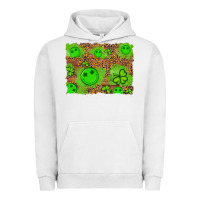 Pigment Lunar Rock shamrock glitter leopard and wood background Urban Hoodie - Artiststas