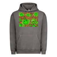 Pigment Tornado shamrock glitter leopard and wood background Urban Hoodie - Artiststas