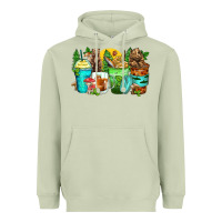 Matcha bear coffee cups Heavyweight Hoodie - Zillion Design Studio