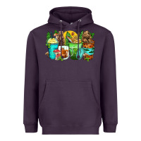 Plum bear coffee cups Heavyweight Hoodie - Zillion Design Studio