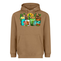 Toasted Coconut bear coffee cups Heavyweight Hoodie - Zillion Design Studio