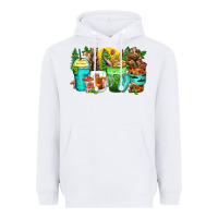 White bear coffee cups Heavyweight Hoodie - Zillion Design Studio