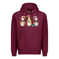 Burgundy summer gnomes Premium Hoodie - Artiststas