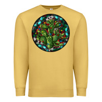Antique Gold Christmas Santa Claus round Premium Sweatshirt - RanaPortraitStore