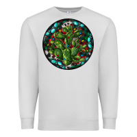 Dove Grey Christmas Santa Claus round Premium Sweatshirt - RanaPortraitStore