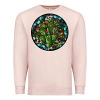 Pale Pink Christmas Santa Claus round Premium Sweatshirt - RanaPortraitStore