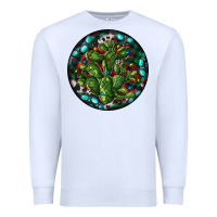 White Christmas Santa Claus round Premium Sweatshirt - RanaPortraitStore