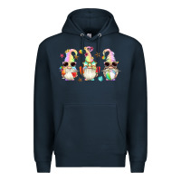 Navy summer gnomes Premium Hoodie - Artiststas