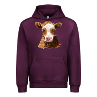 Mauve Wine guernsey cow Urban Hoodie - AdoDesignShop