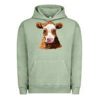 Pigment Oil Green guernsey cow Urban Hoodie - AdoDesignShop