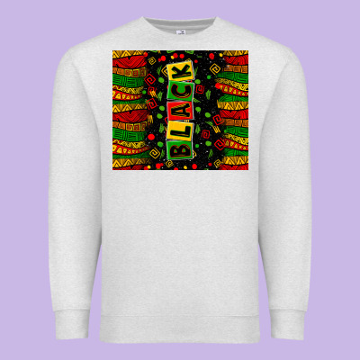 Black License Letters Premium Sweatshirt Designed By Zillion Design Studio