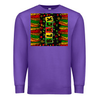 Purple black license letters Premium Sweatshirt - Zillion Design Studio