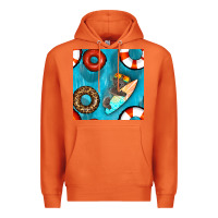 Carrot koala at the pool seamless pattern Premium Hoodie - BundleAndBundleShop