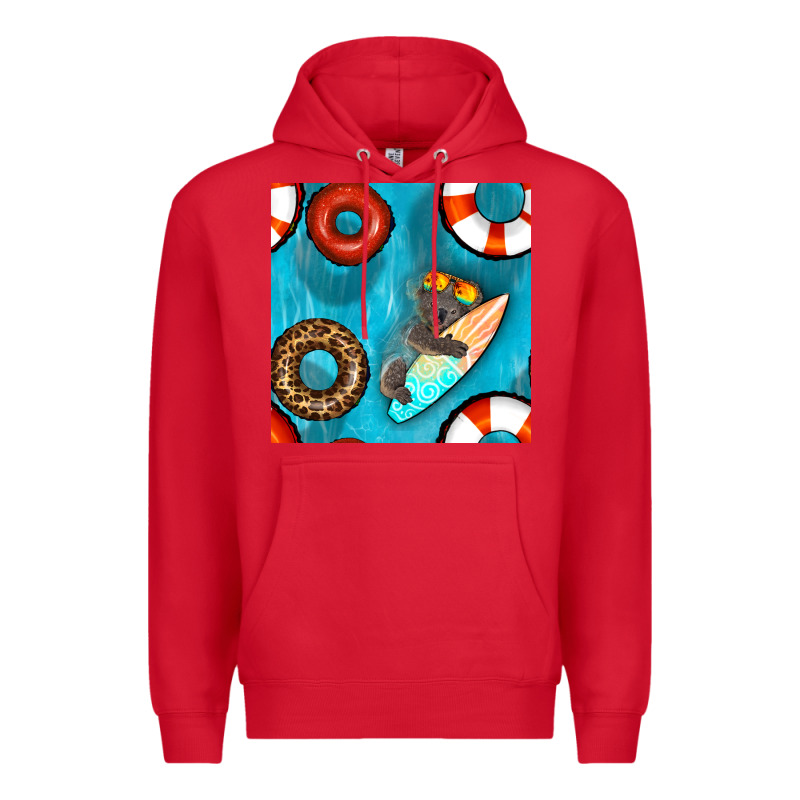 Koala At The Pool Seamless Pattern Premium Hoodie by BundleAndBundleShop | Teevron