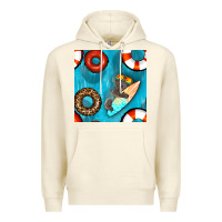 Sandshell koala at the pool seamless pattern Premium Hoodie - BundleAndBundleShop