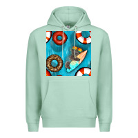 Seafoam koala at the pool seamless pattern Premium Hoodie - BundleAndBundleShop