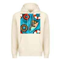 Tofu koala at the pool seamless pattern Premium Hoodie - BundleAndBundleShop