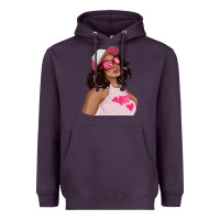 Pink Sunglasses Afro Black Girl Heavyweight Hoodie | Teevron