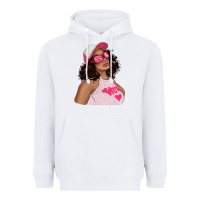 White pink sunglasses afro black girl Heavyweight Hoodie - texasbilliewilder
