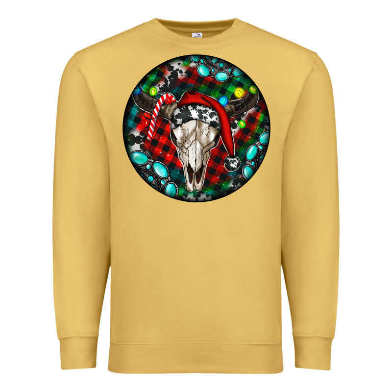 Christmas Skull Premium Sweatshirt by RanaPortraitStore | Teevron