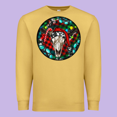 Christmas Skull Premium Sweatshirt Designed By Ranaportraitstore
