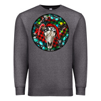 Charcoal Heather Christmas skull Premium Sweatshirt - RanaPortraitStore