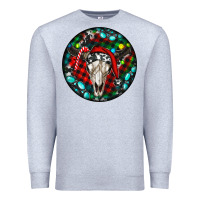 Heather Grey Christmas skull Premium Sweatshirt - RanaPortraitStore