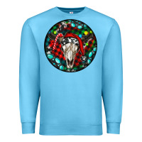 Ocean Blue Christmas skull Premium Sweatshirt - RanaPortraitStore